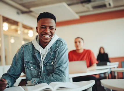 Student Smiling in Classroom
